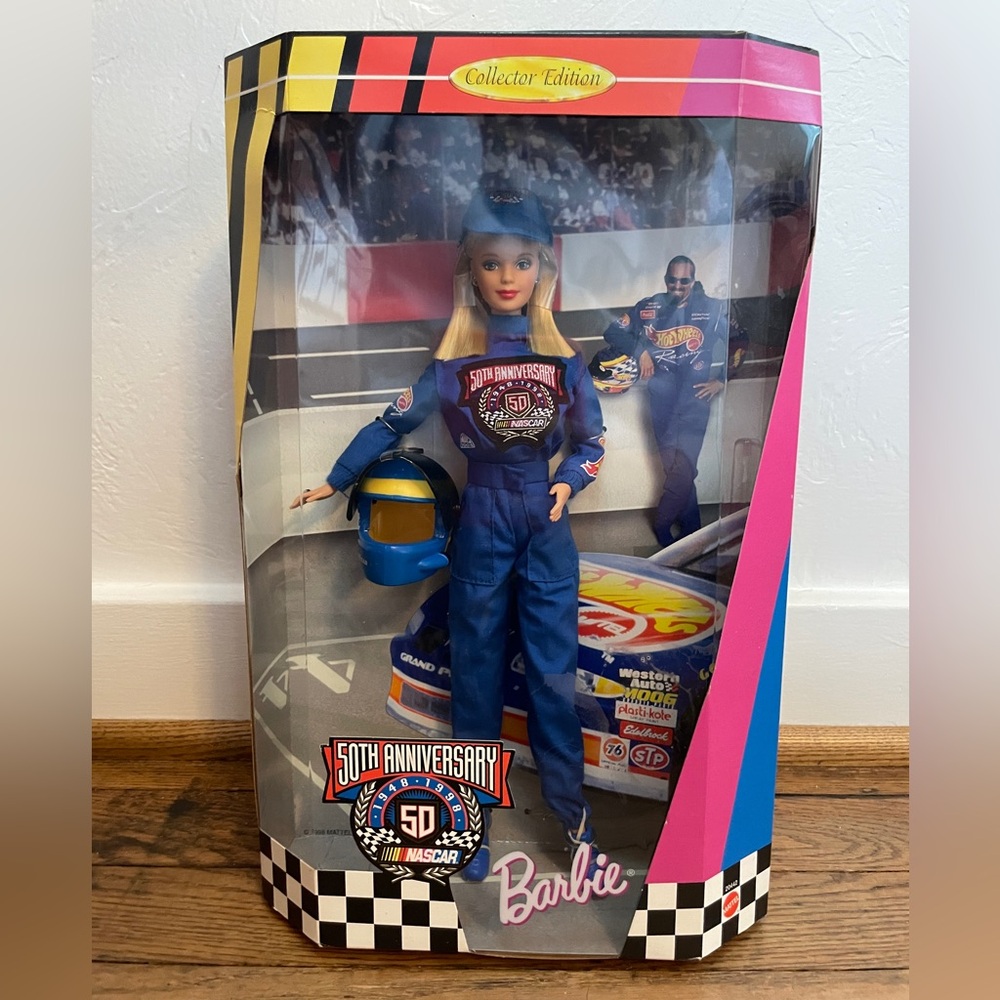 NIB Barbie Doll 50th Anniversary NASCAR - Sealed, NEW 1998 RARE!